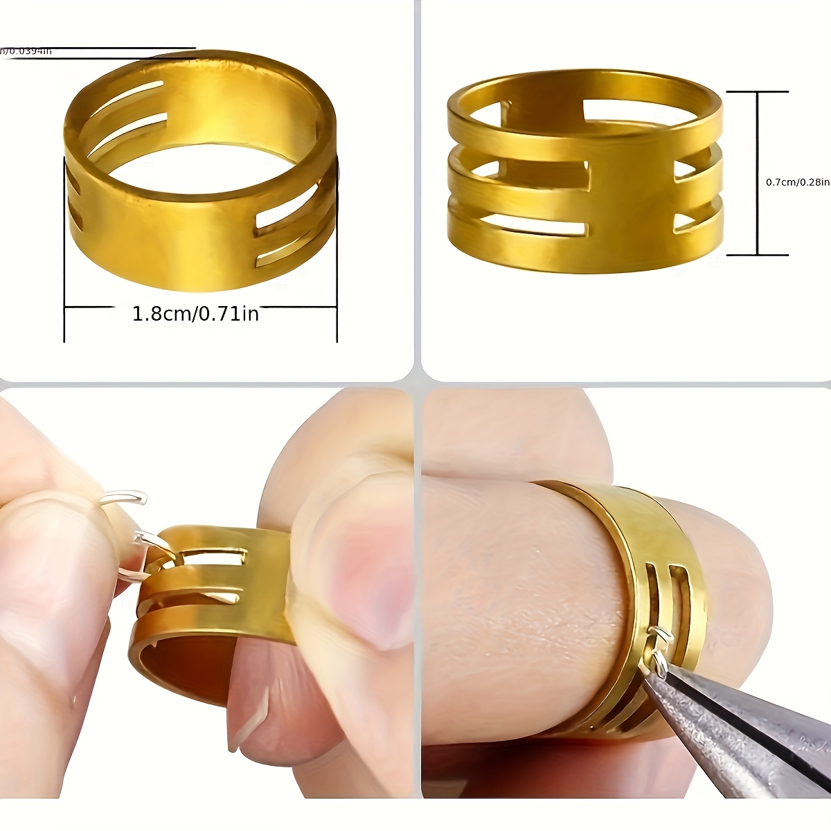 Jewelry Making Pliers Set with Golden Ring, 2pcs